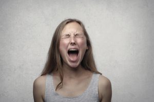 woman screaming