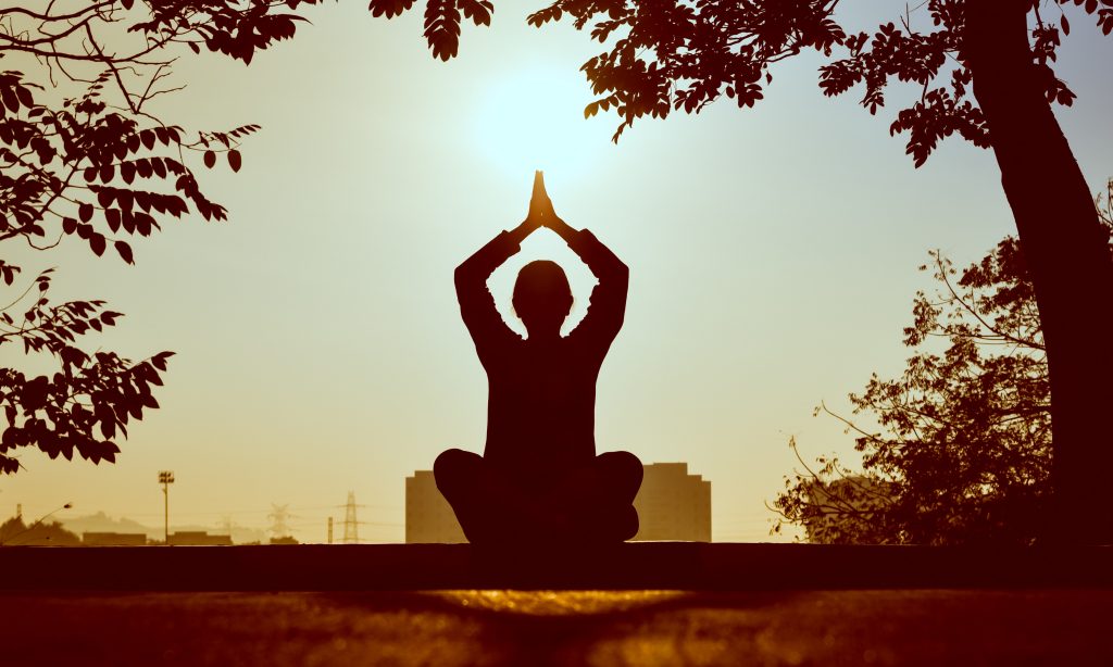 Meditation in the park.