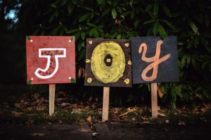 Joy written on signposts