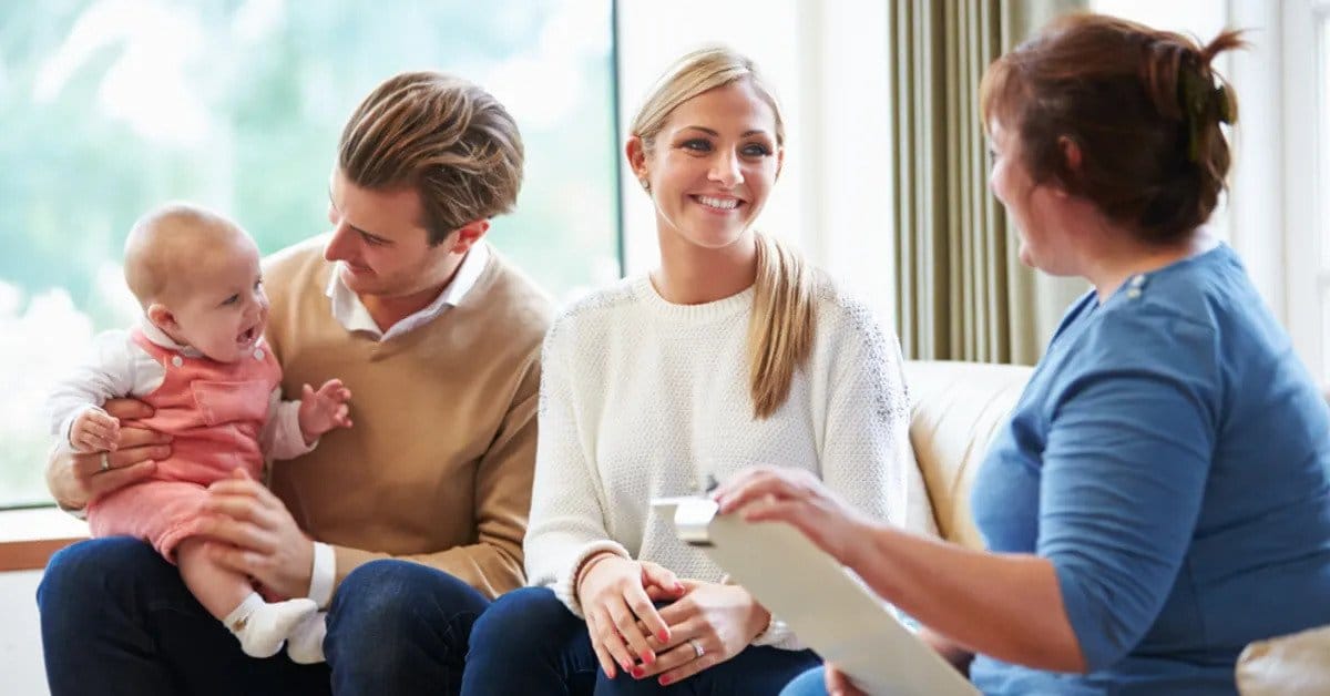 woman speaking to psychologist sitting sofa